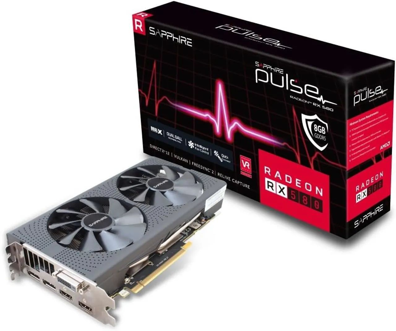 Placa de Vídeo Sapphire Radeon RX 580 Pulse 8GB GDDR5 (Castanhal)