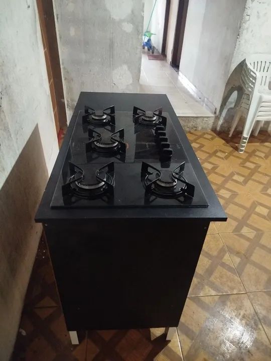 Vendo fogão Cooktop 5 Bocas mas a bancada em MDF - Foto 5