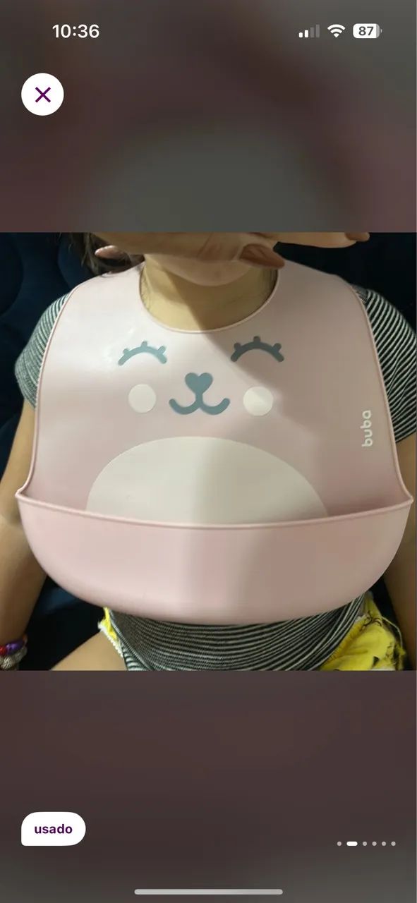Kit com dois babadores comprido e curto - Foto 5