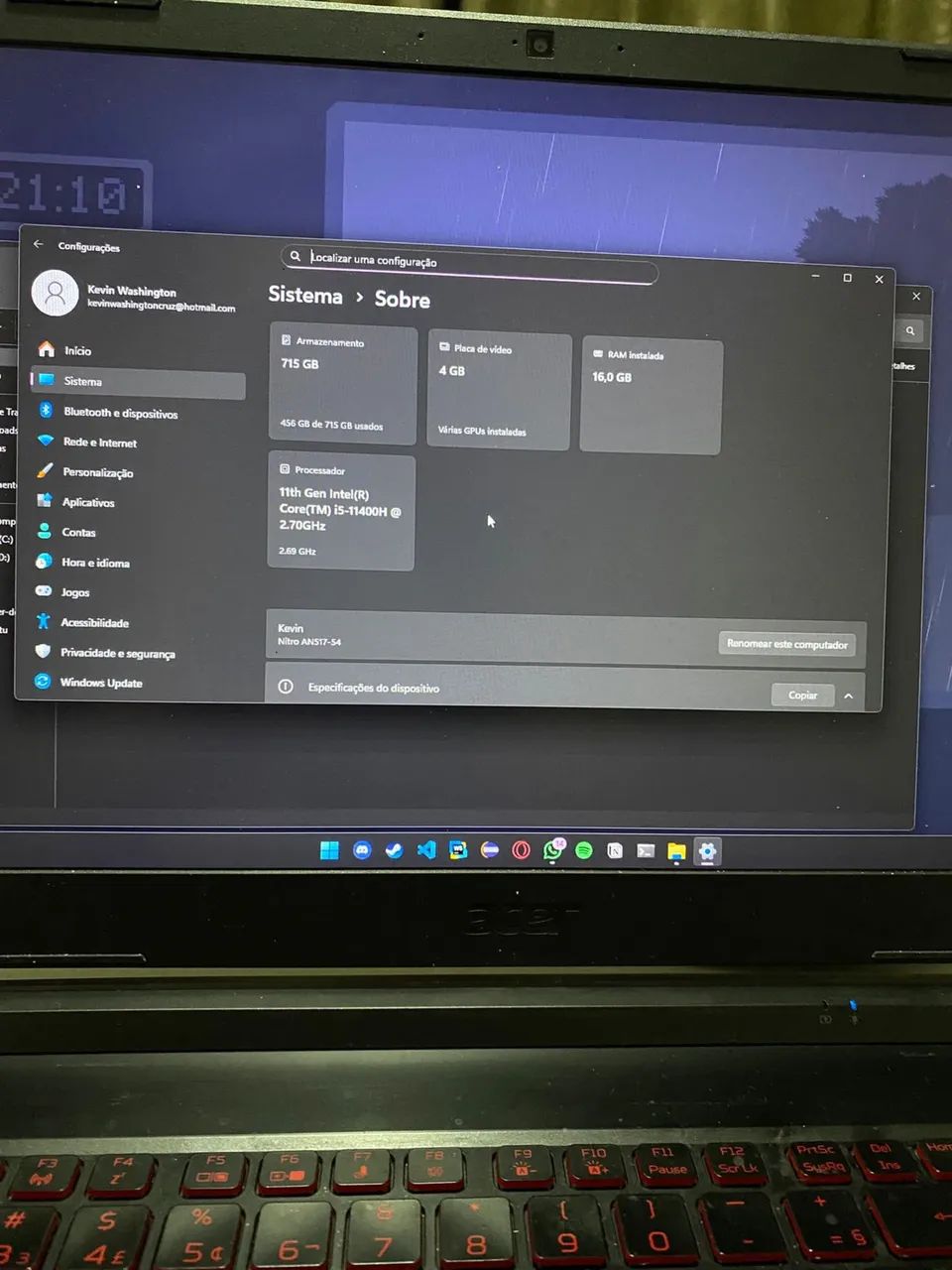 Notebook Acer Nitro 5 - Foto 2