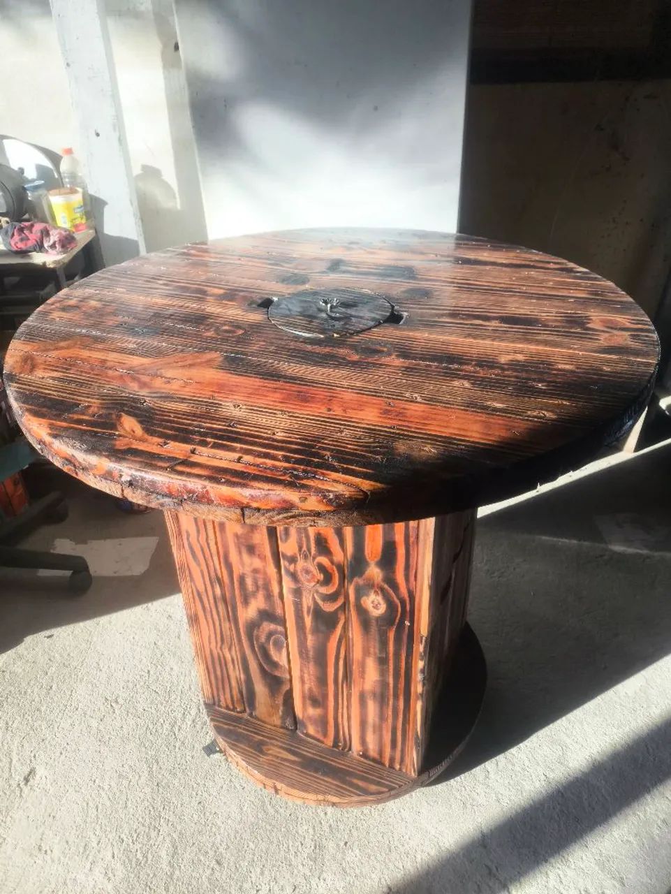 Mesa Rústica de Madeira com Adega e Balde de Gelo- Artesanal - Foto 5