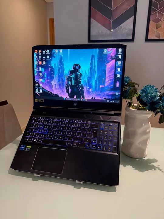 Notebook Gamer Acer Predator PH315-54 RTX 3060 144Hz impecável 