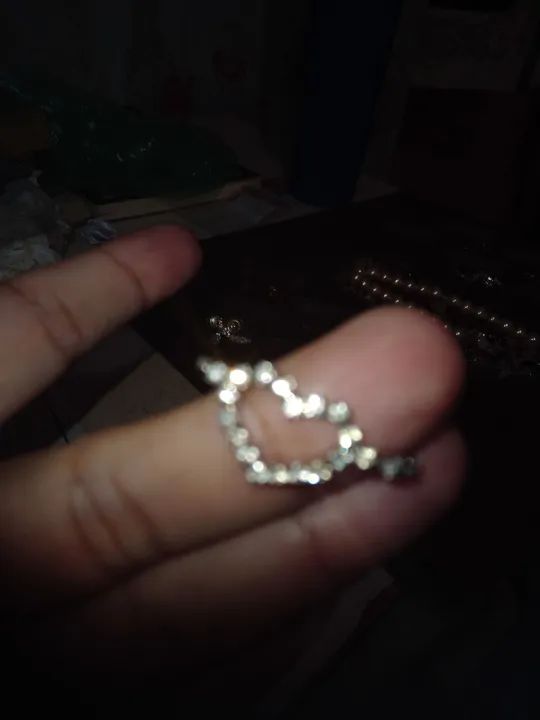Antiga pulseira com design de coração em pedrarias - Foto 2