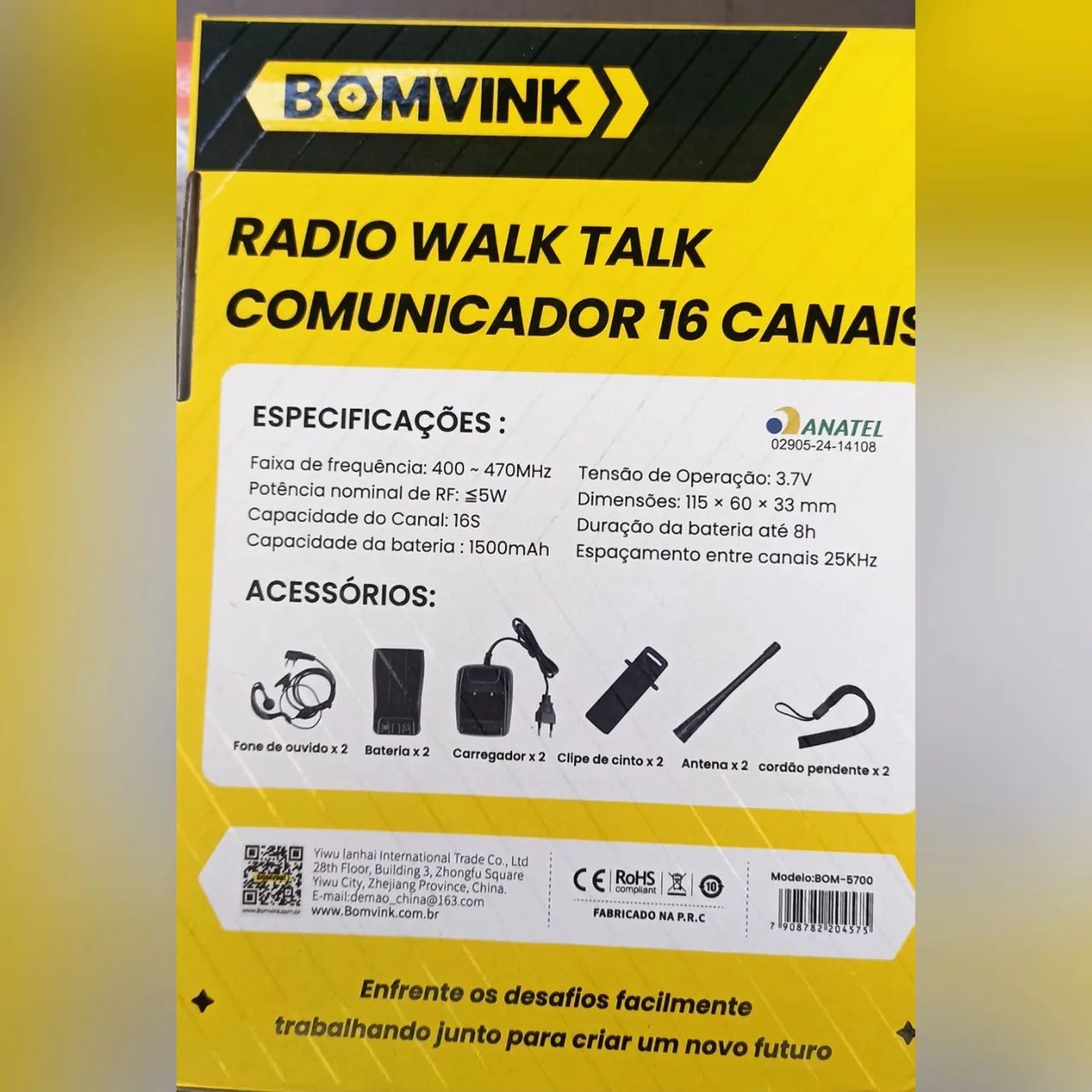 Rádio comunicador 16 Canais Bomvink (Honestidade e Qualidade Distribuidora JK Eletrônicos) - Foto 6