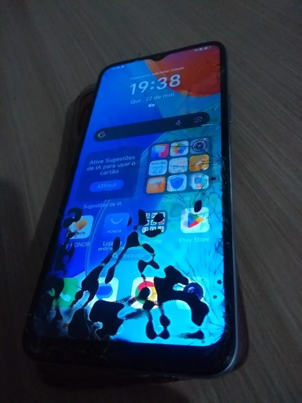 Celular barato Huawei honor X6s (tela quebrada)