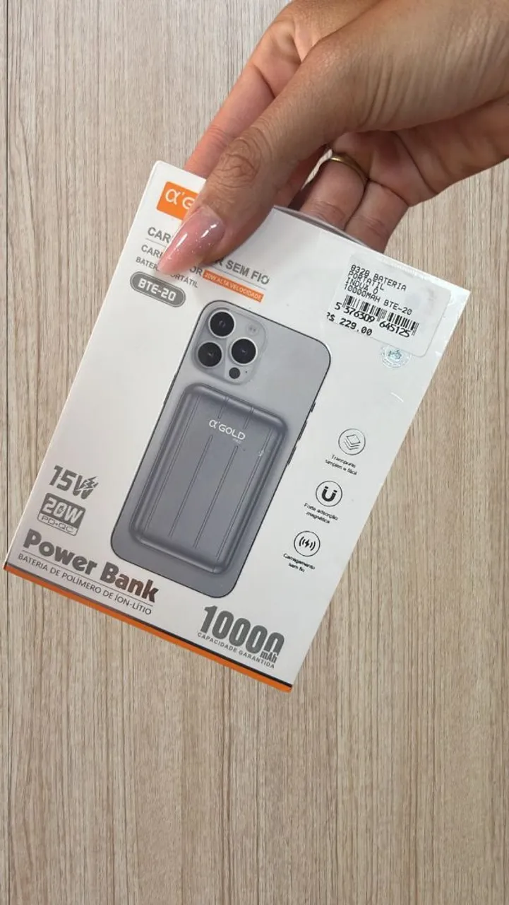 Carregador Portátil 10000mAh - magnético