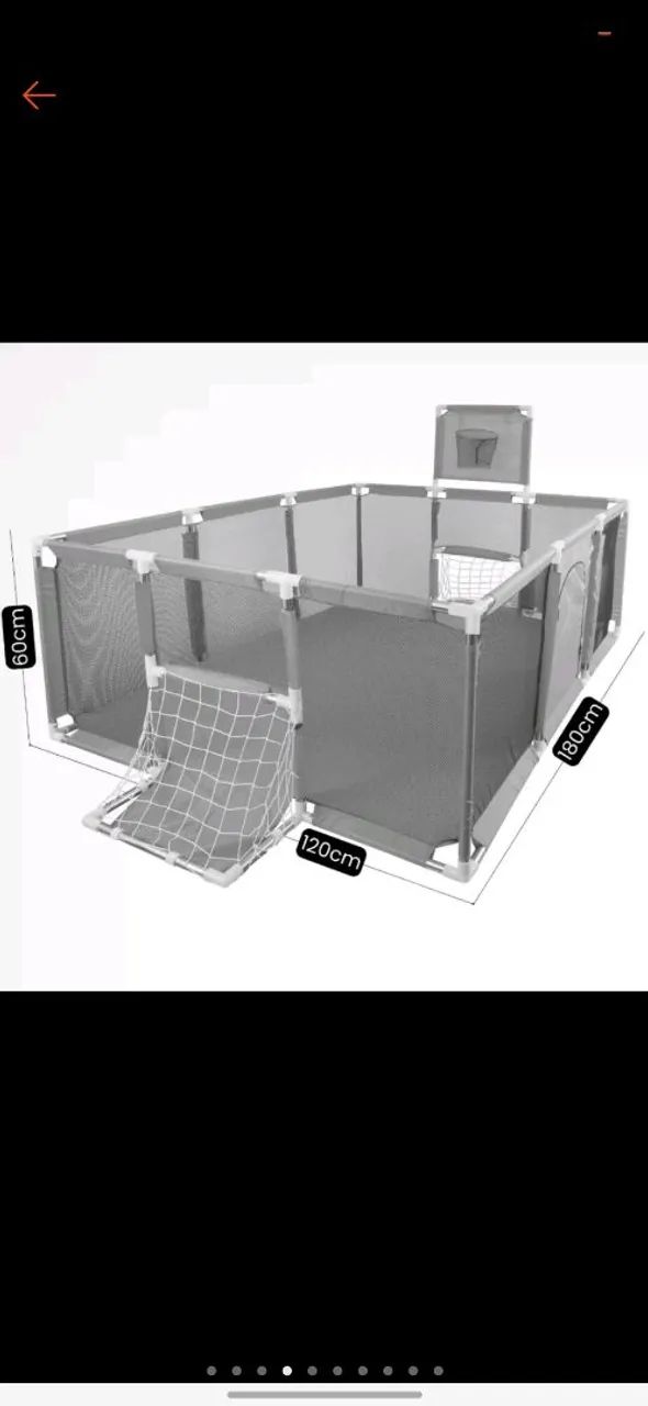 Cercadinho Playpen Infantil com Rede e Bola de Basquete - Foto 6