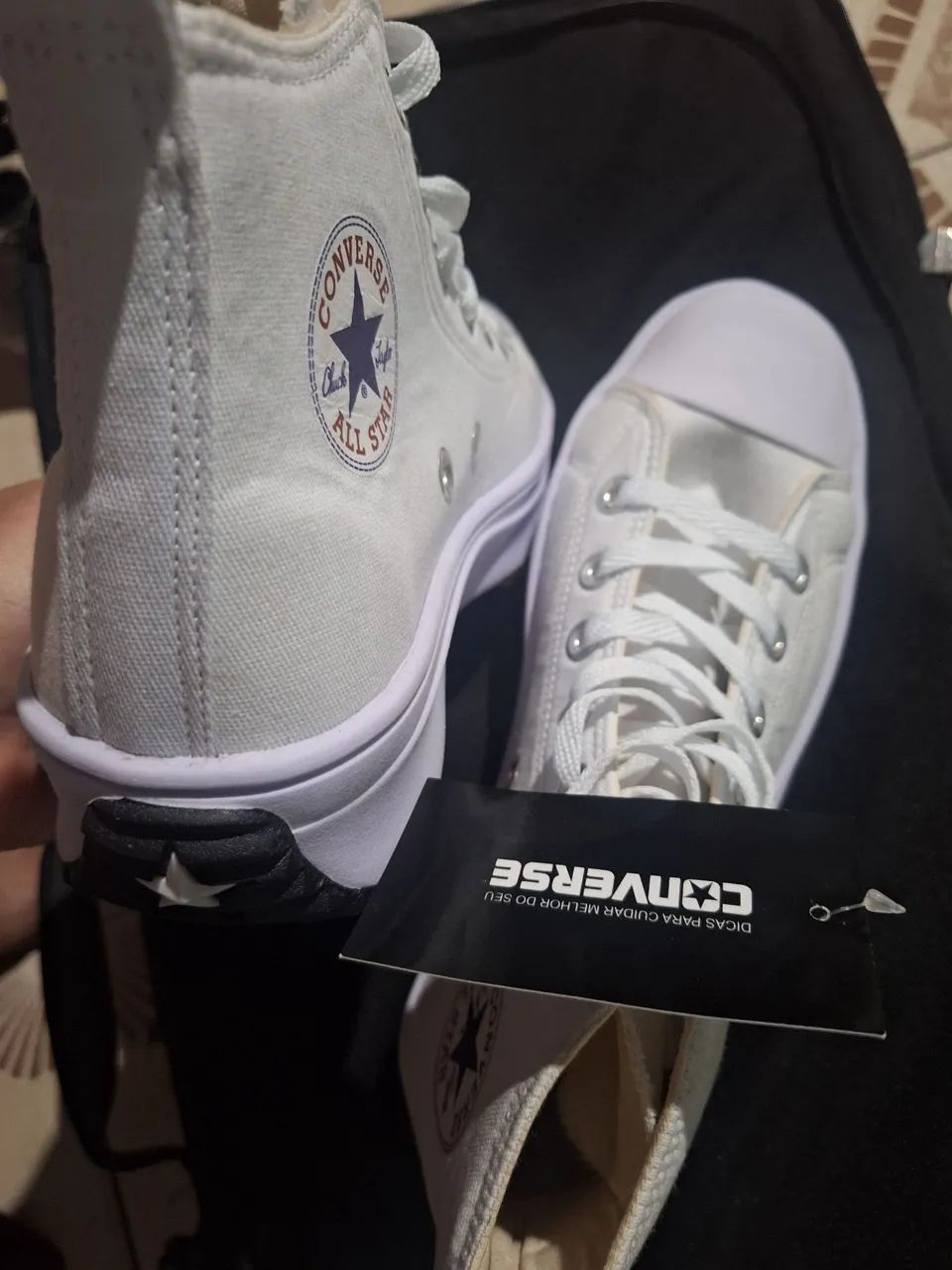  All Star Branco gelo convers cano longo - Foto 4