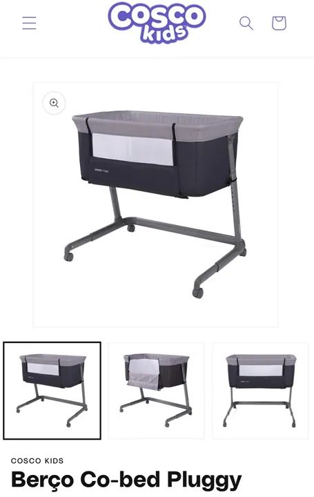 Berço Co-Bed Cinza escuro - Seminovo - Foto 2