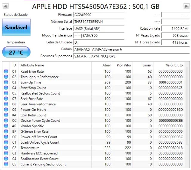hd 500 gb - apple hdd hts545050a7e362 - Foto 3