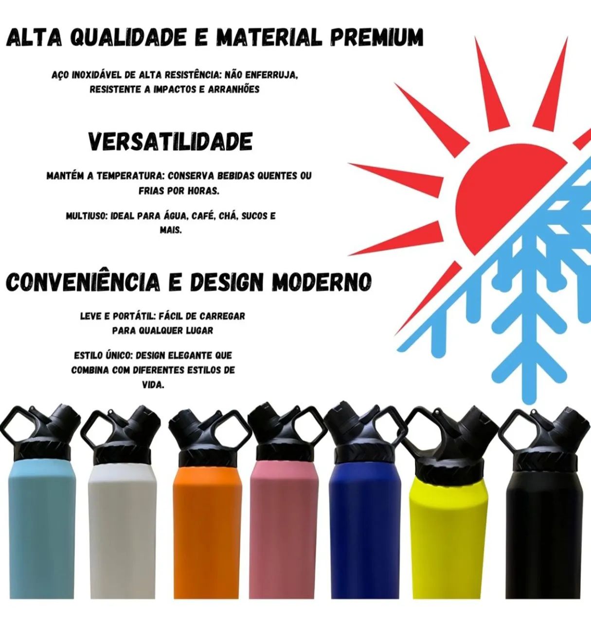 Garrafa Térmica de Aço Inox 