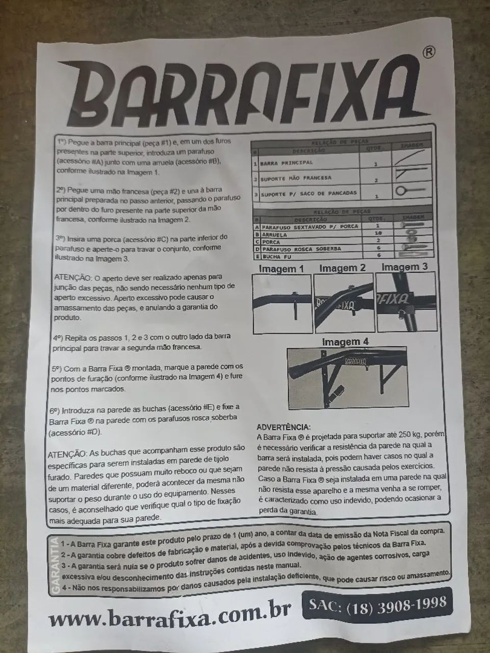 Barra Fixa de Parede - Foto 2