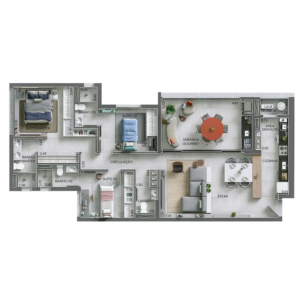 Apartamento para venda tem 92 metros quadrados com 2 quartos - Foto 3