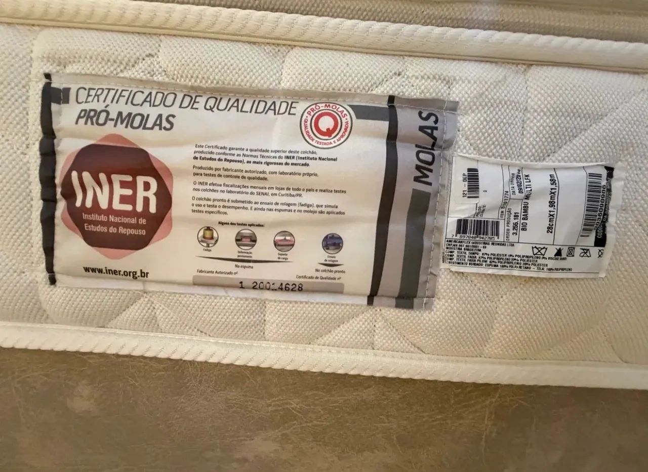 Cama Box Queen Americanflex Bio Bambu Multi 1,58x1,98 - Excelente Estado - Foto 2