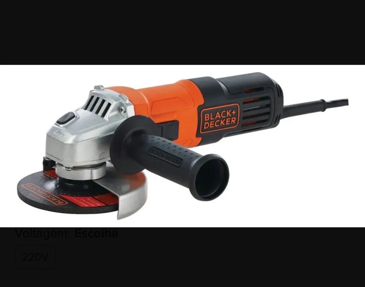 Nova Esmerilhadeira Lixadeira De Corte Angular G650 Black Decker - Foto 5