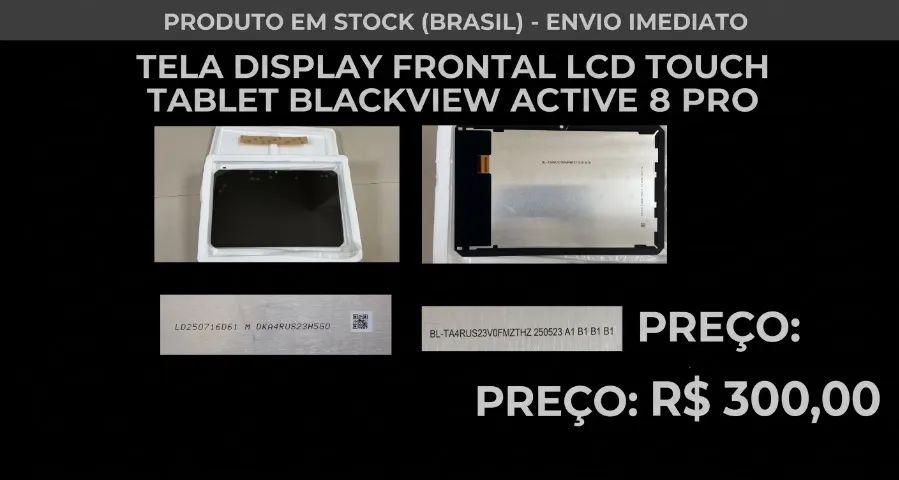 Tela Display Frontal Lcd Touch Tablet Blackview Active 8 Pro