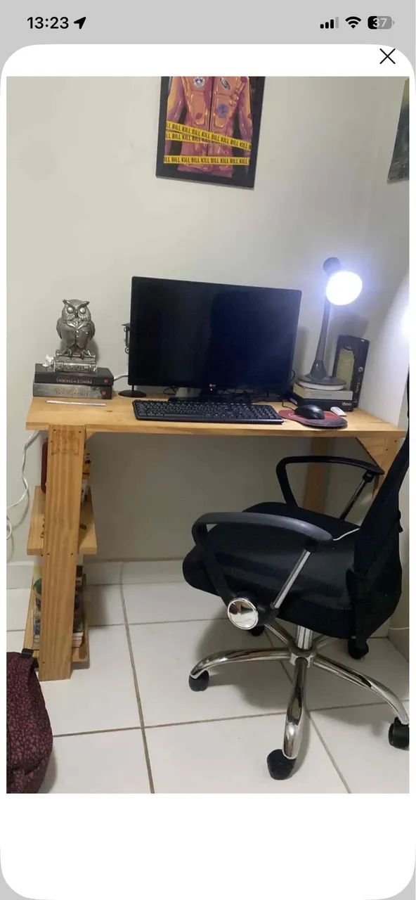 Mesa de escritório de madeira - Foto 4