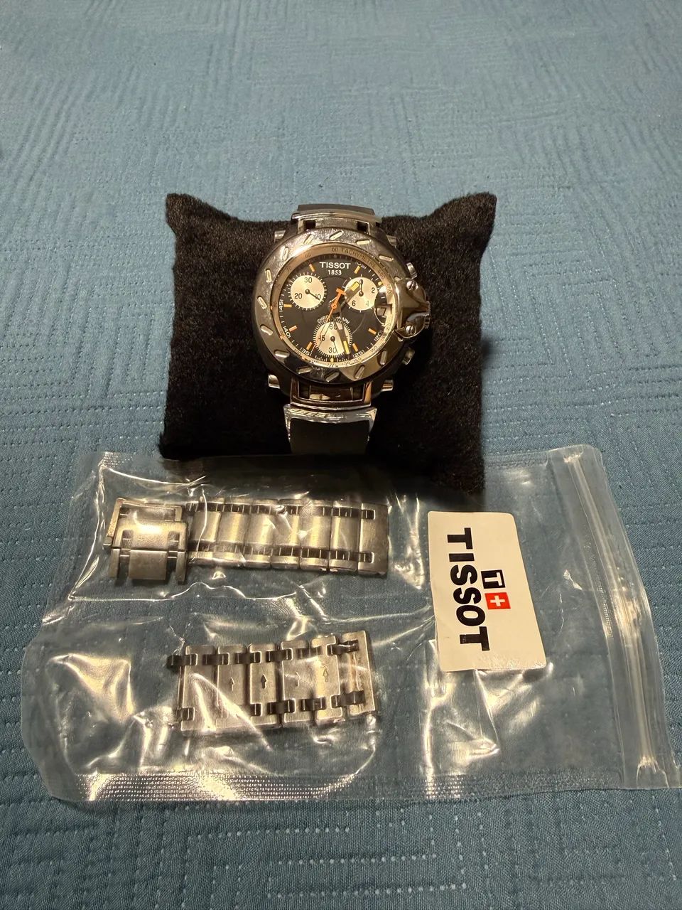 Tissot T-Race  Chronograph - Pulseiras de Aço e Borraxha - Foto 2