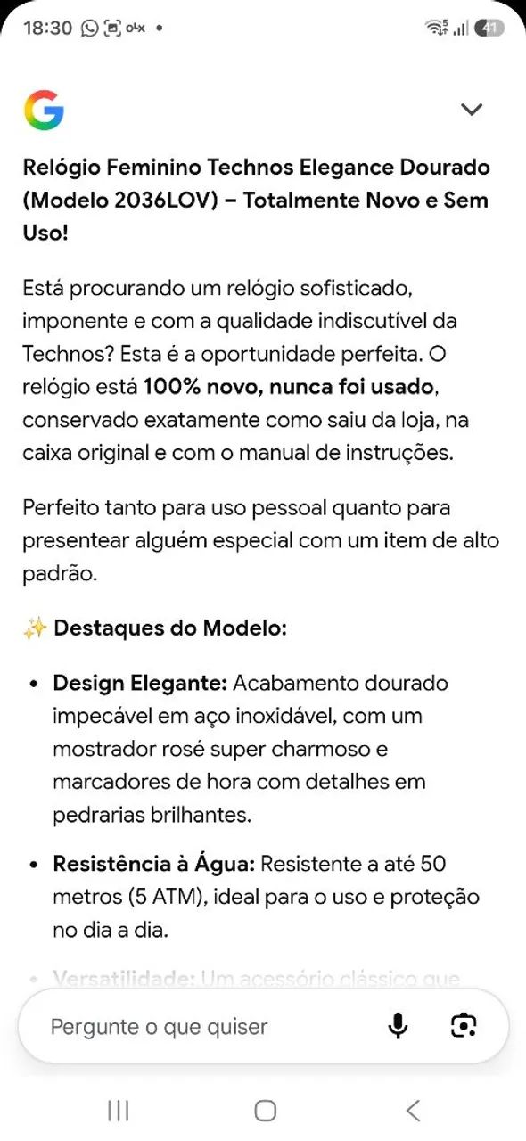 LINDO RELÓGIO FEMININO TECHNOS ELEGANCE DOURADO NOVO - Foto 5
