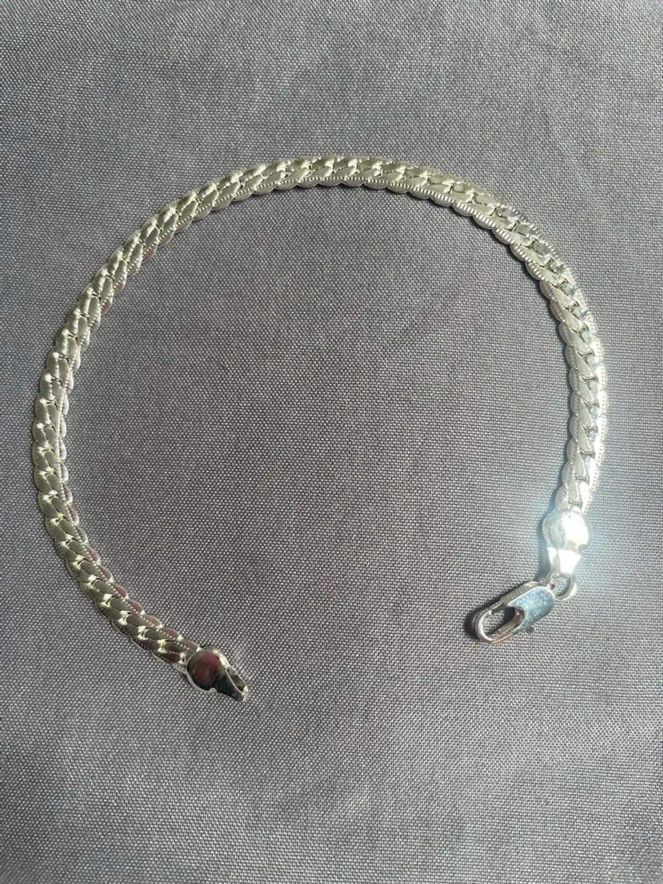 Pulseira banhada a prata 925