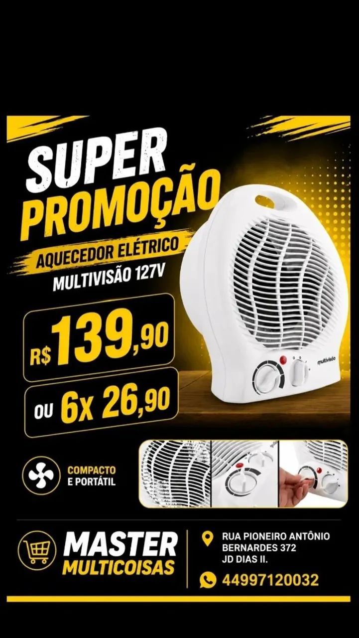AQUECEDOR ELÉTRICO MULTIVISÃO 