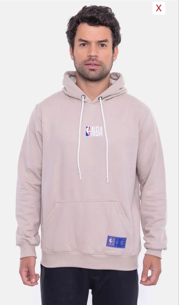 Moletom NBA Mini Logo Soft Bege - Foto 4