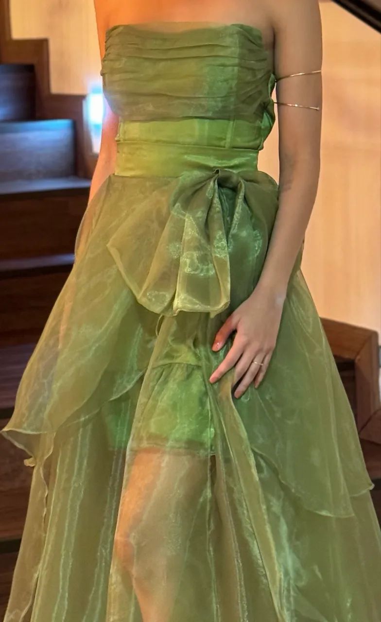 Vestido de festa verde - Foto 4