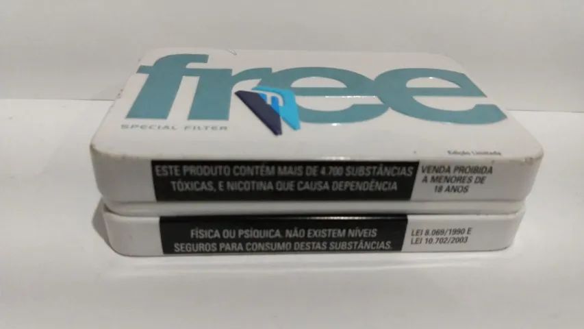 Lata decorativa vazia antiga promocional do Free. - Foto 2