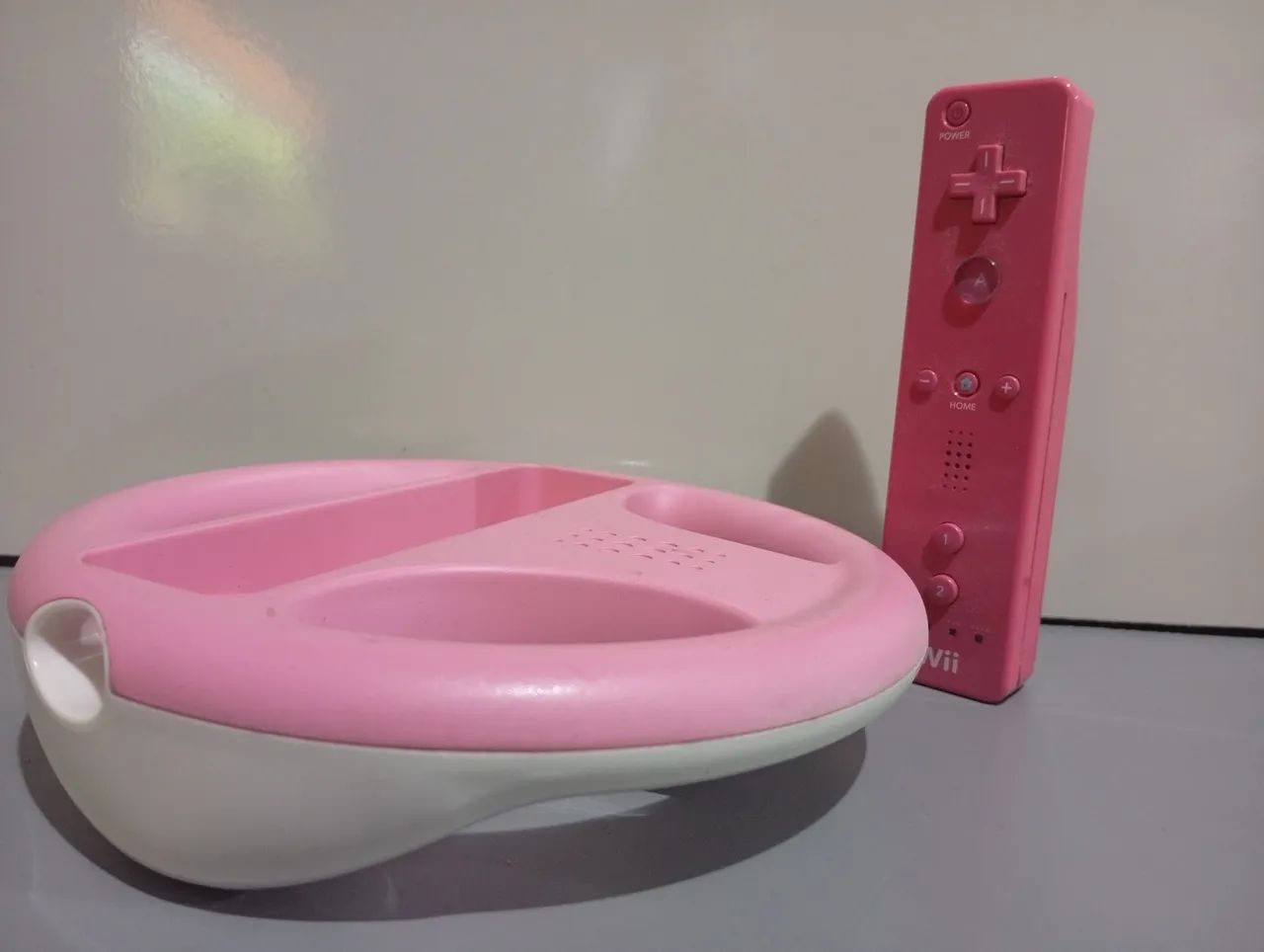 Controle e volante rosa wii - Foto 3