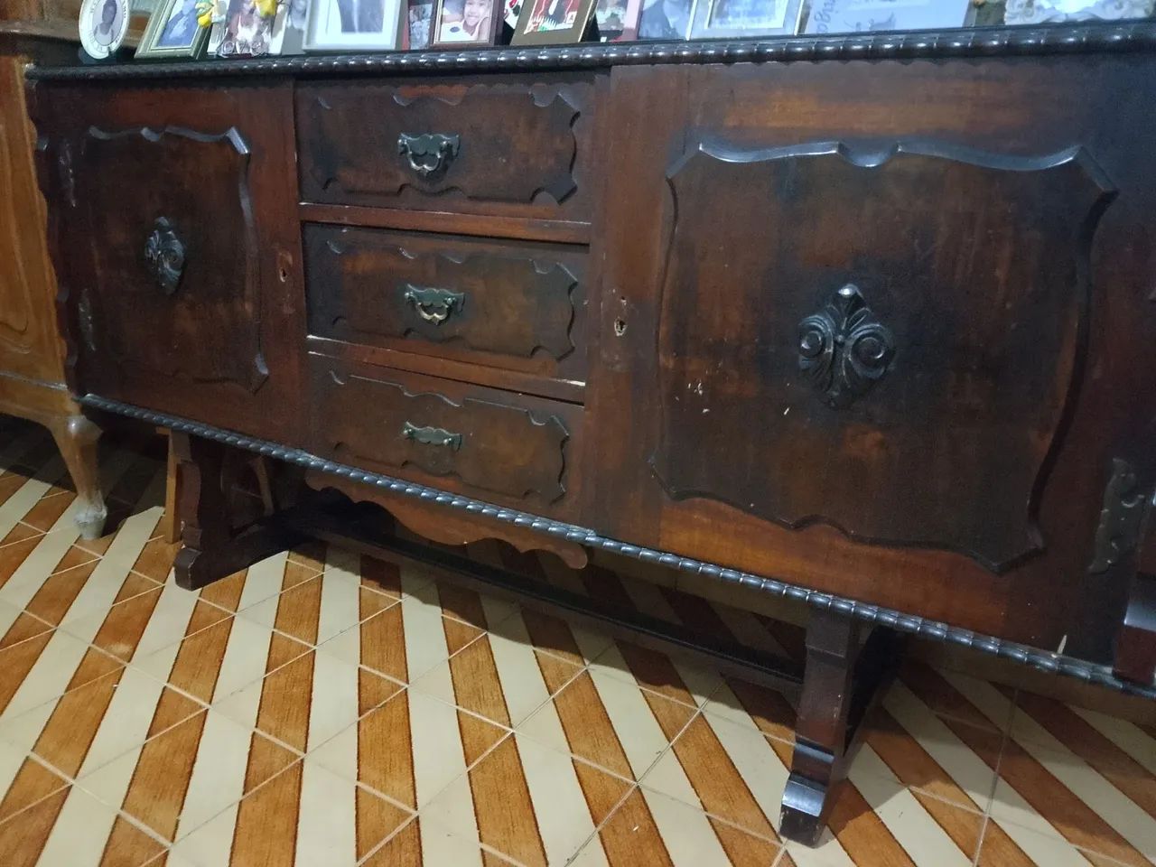 Jogo de buffet e bar, madeira . Antiguidade  - Foto 4