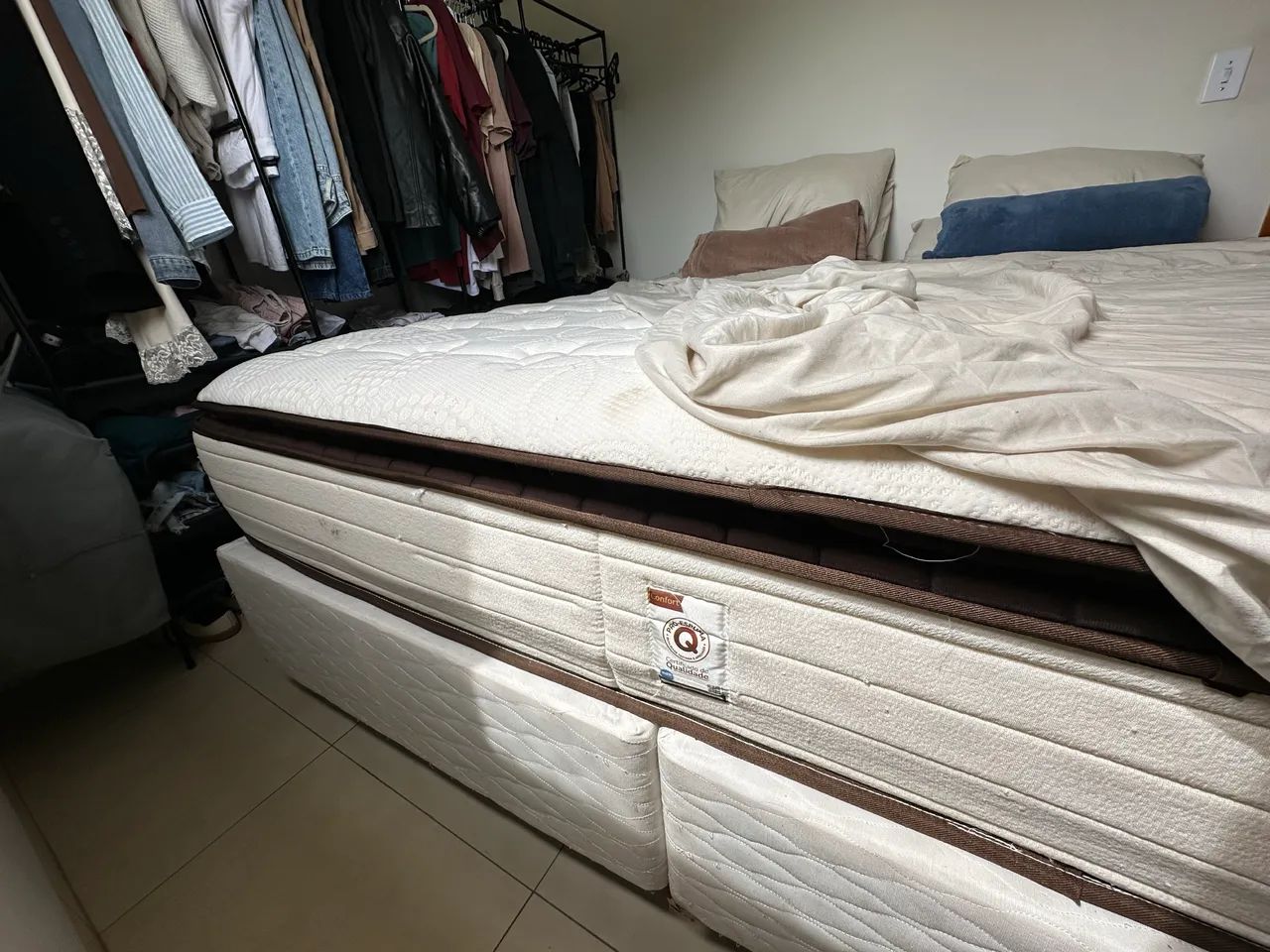 Cama king de colchão macio Bf Colchões  - Foto 3