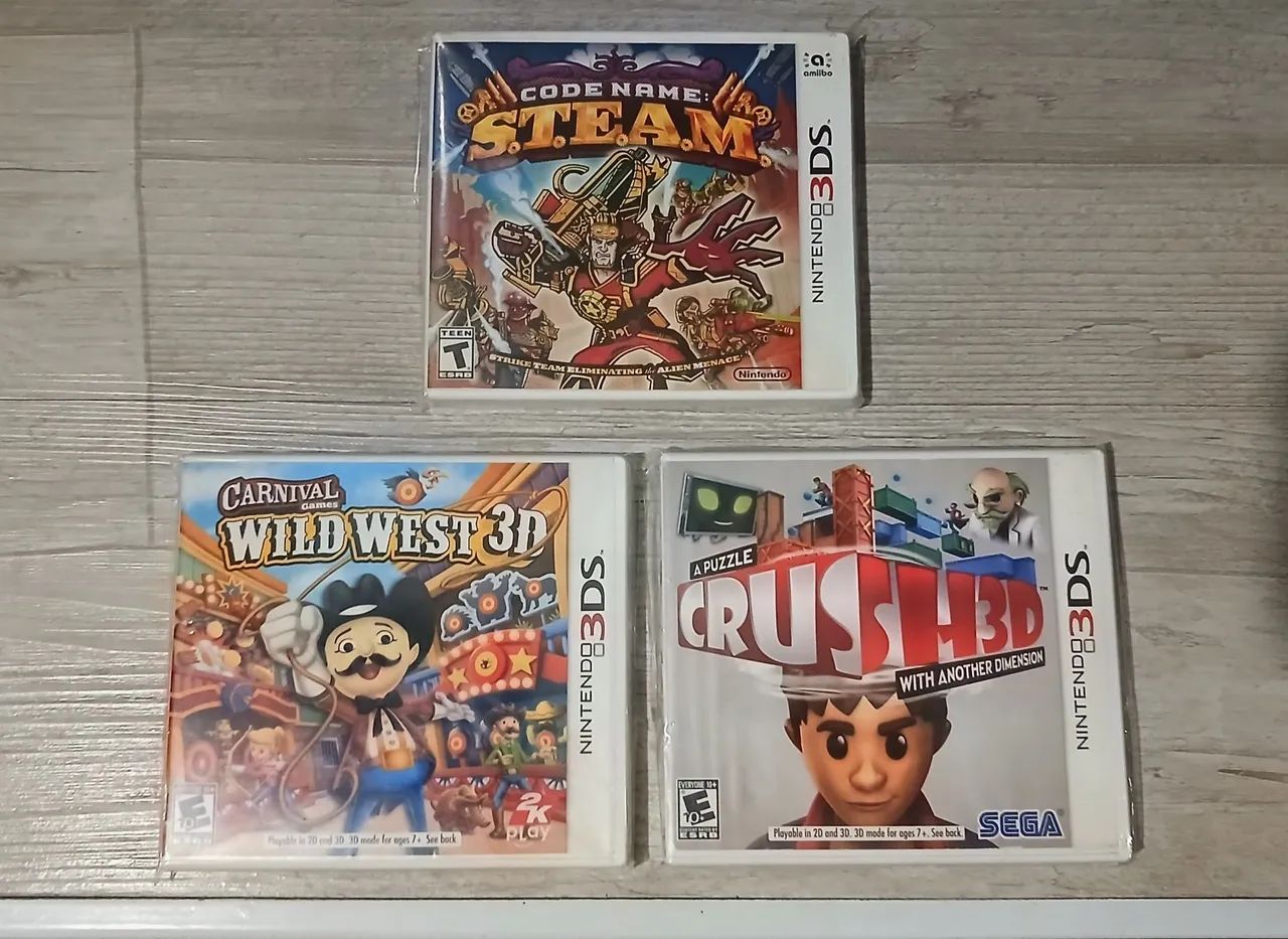 Nintendo 3DS Lote 3 Jogos Nintendo 3DS - Jogos de Vídeo Game