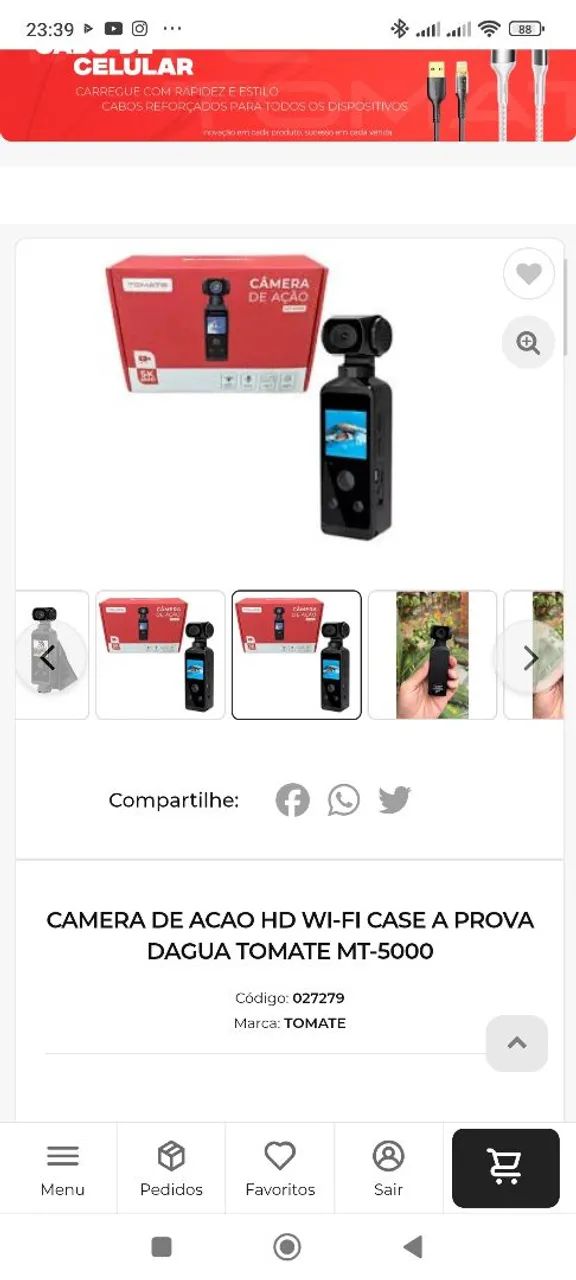 Câmera de ação  - Foto 3