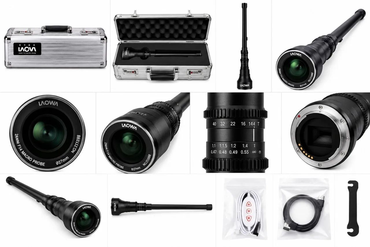 Laowa 24mm f/14 2X Macro Probe Cine-Mod Canon EF + Maleta e