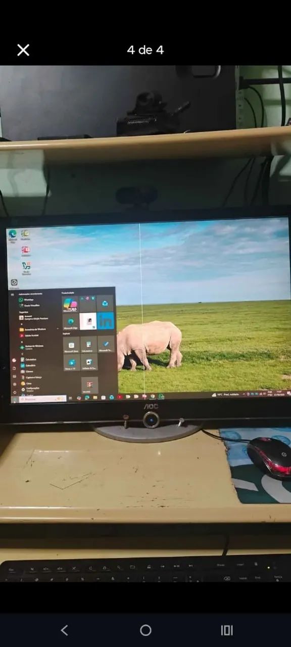 Monitor Pc AOC 22 POLEGADAS HDMI VGA DVI SOM - Foto 4