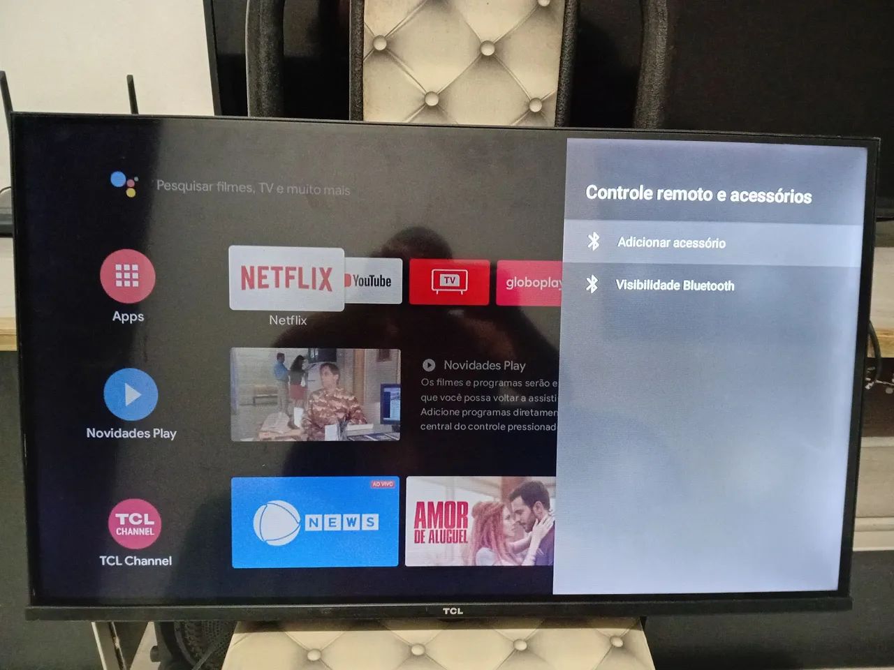 Tv smart tv tcl android 32 polegadas  - Foto 4