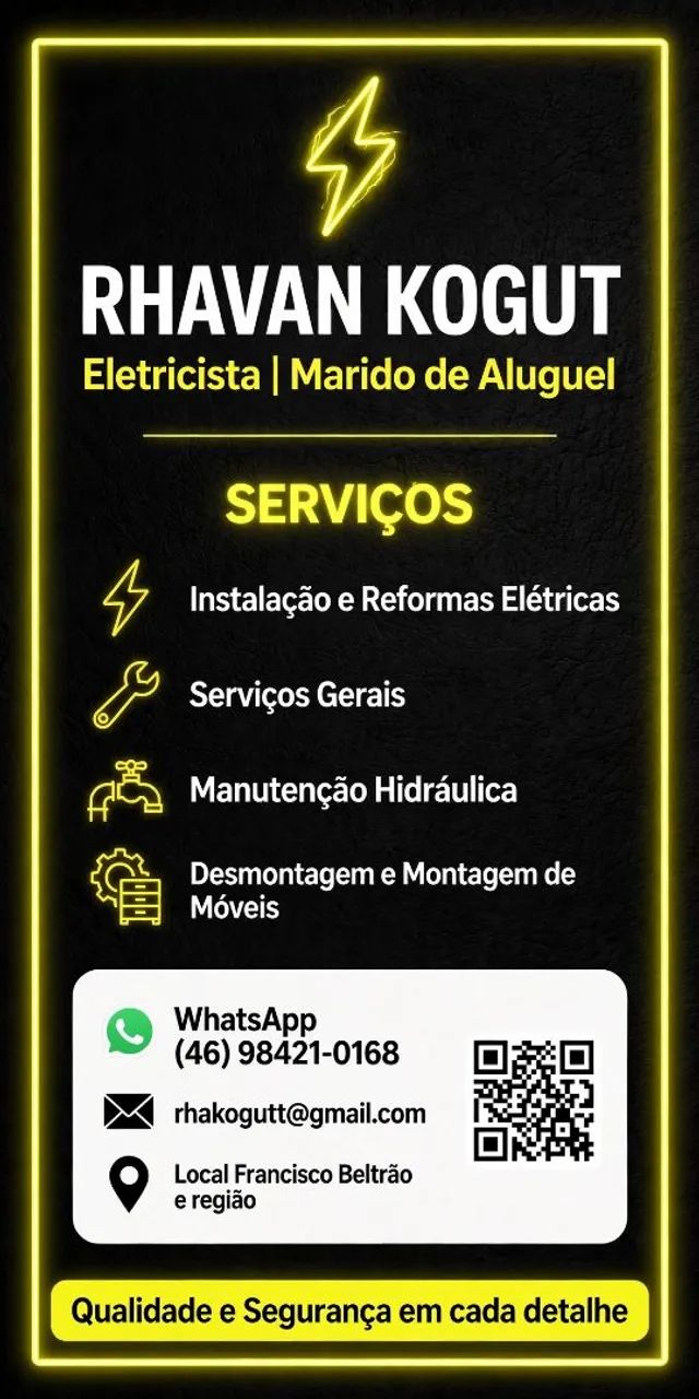 Eletricista/marido de aluguel 