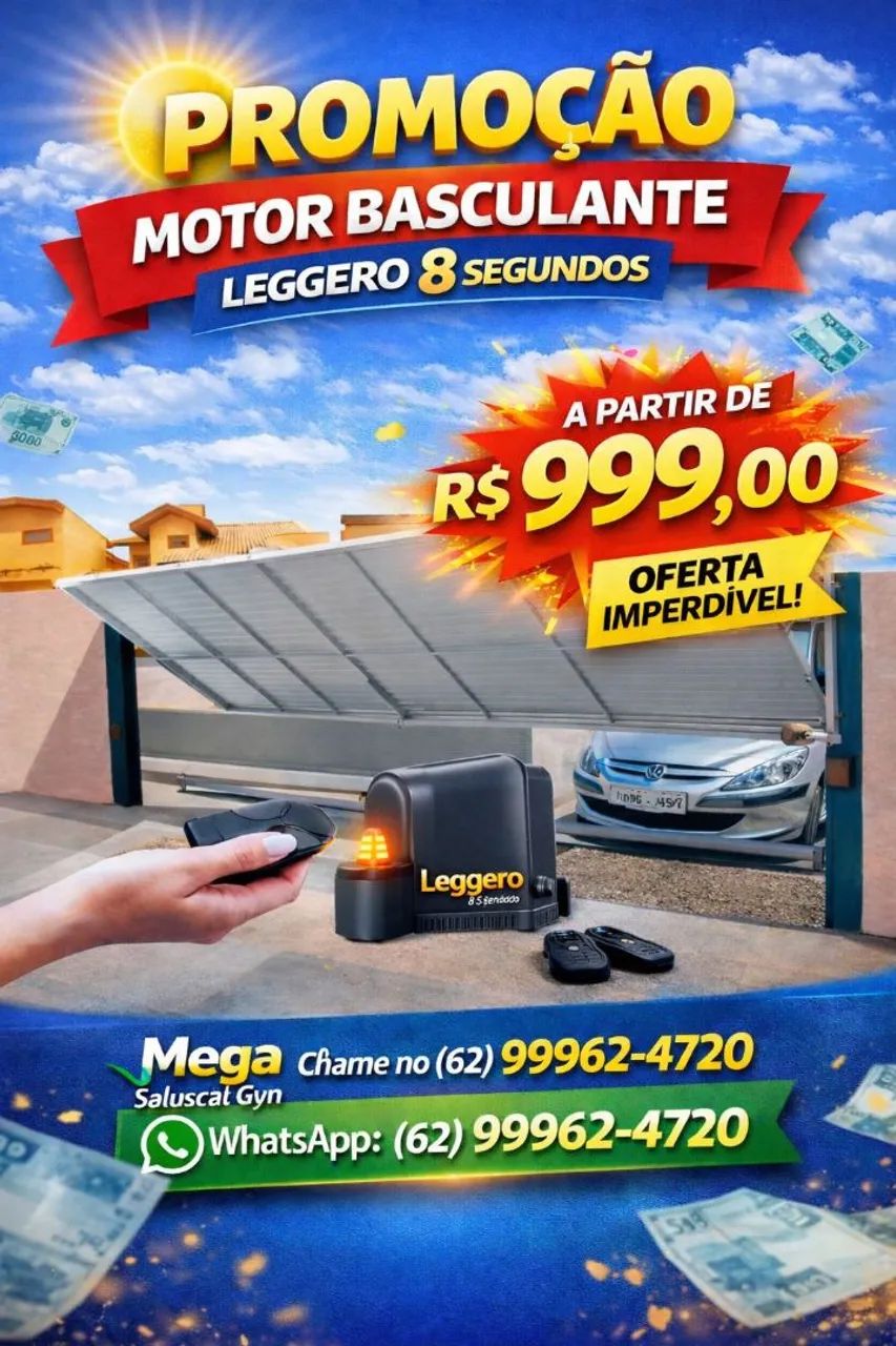 Motor de portão 8 segundos