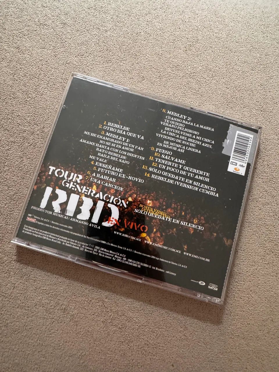 CD RBD - Tour Generacion RBD en vivo - Foto 2