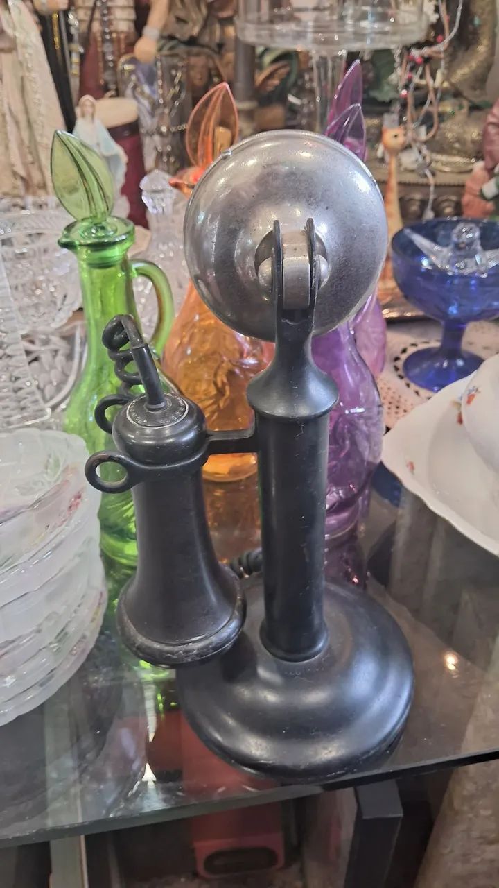 Raro e original Telefone antigo de mesa americano Chigago d - Foto 3
