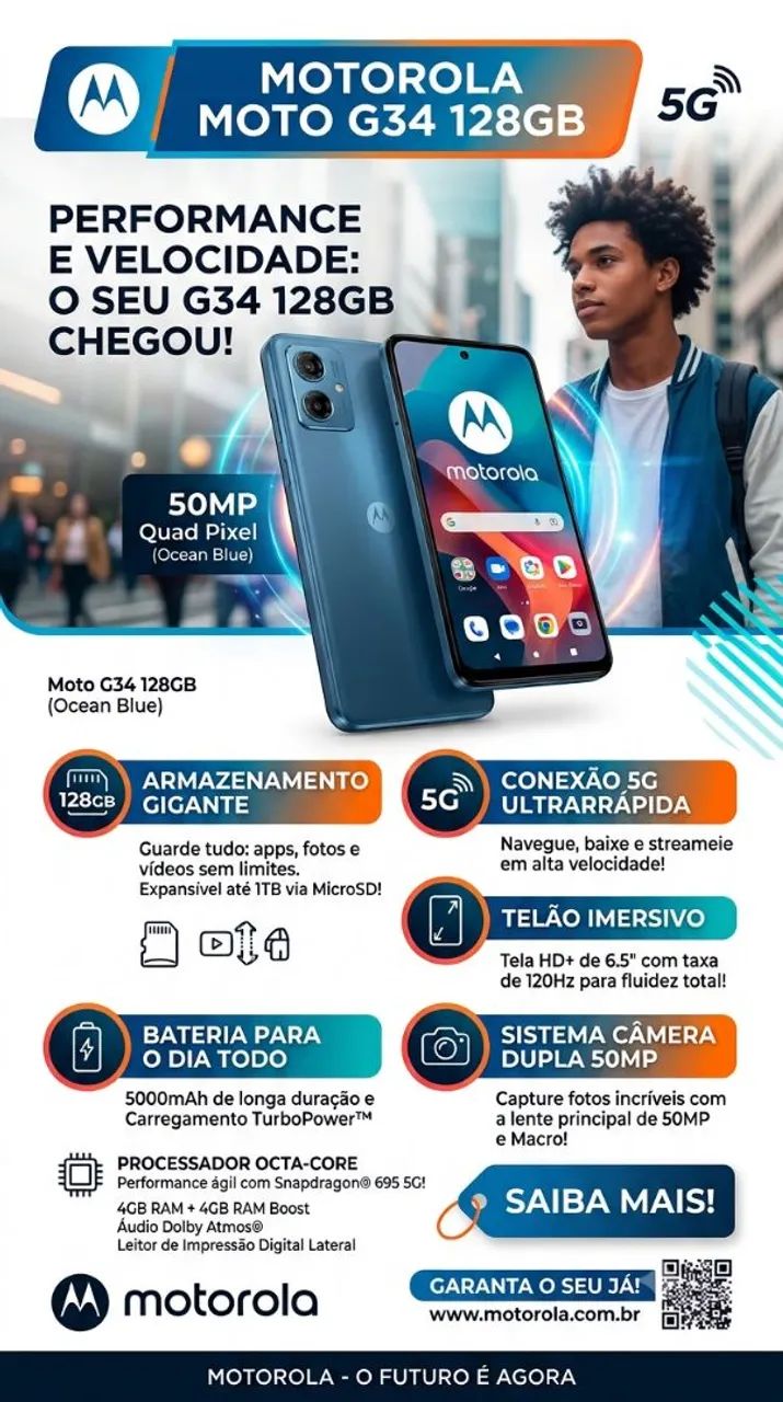 Vendo celular Motorola G34 - Foto 5