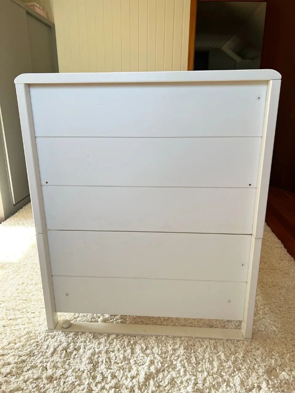 Berço infantil branco de madeira com grade móvel + colchão | INMETRO  - Foto 5