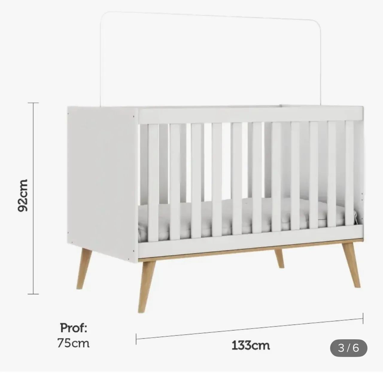 Berço Mini Cama Carolina Baby (MDF) - Foto 2