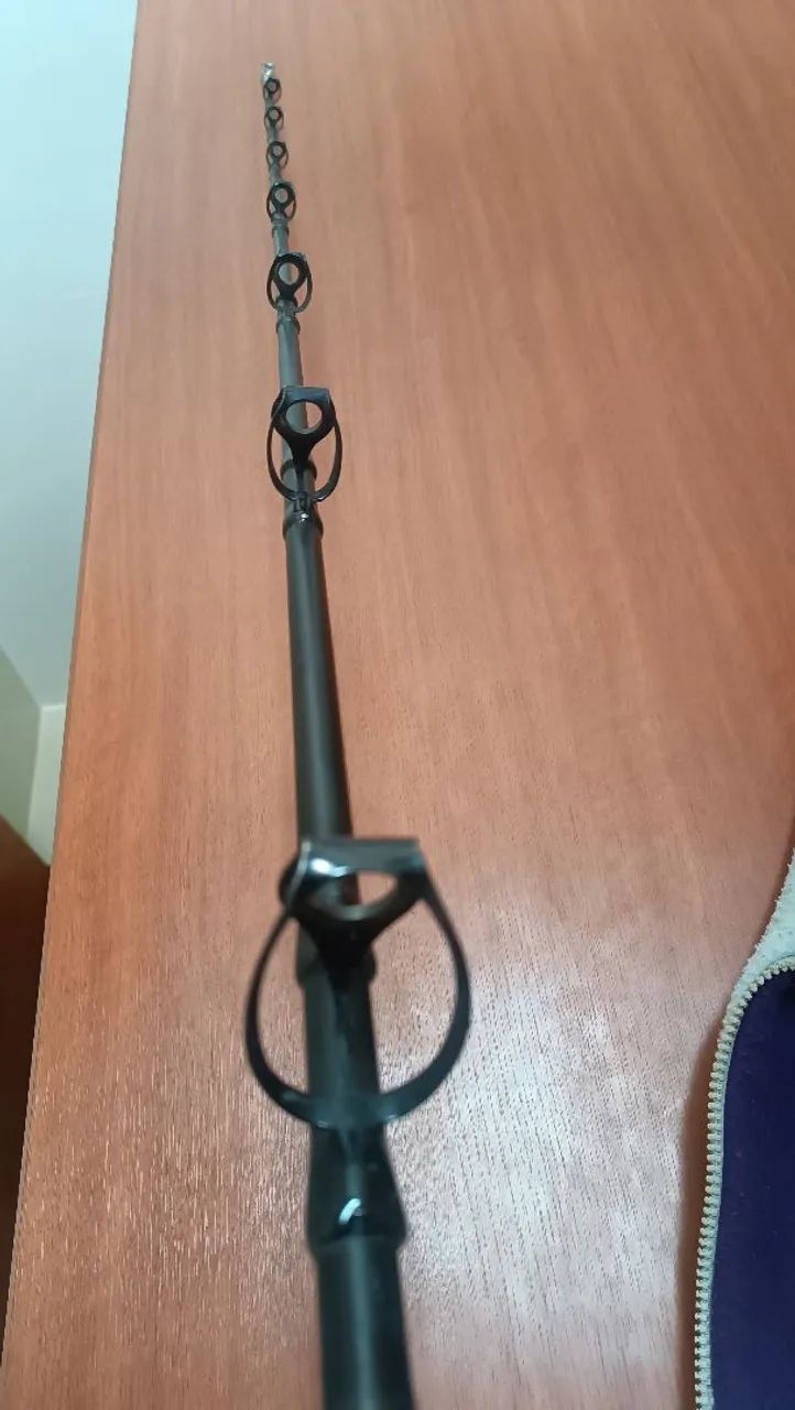 Carretilha Master EX 60 com capa e vara de 250 lbs - Foto 6