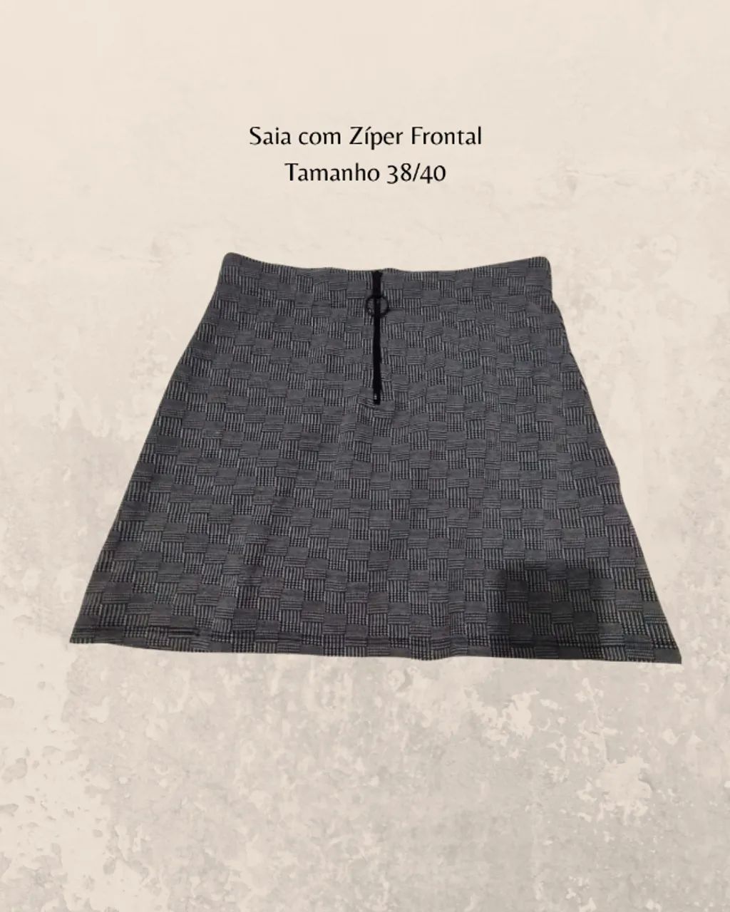 saia preto e branco - veste 38/40
