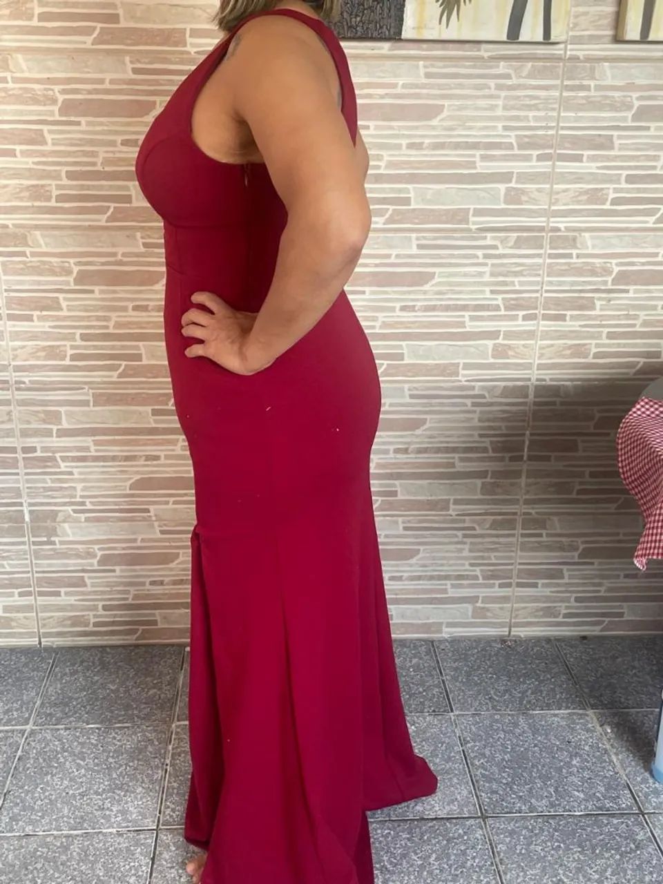 Vestido de festa bordo - Foto 3
