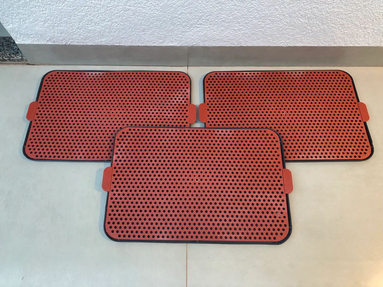 Kit 3 placas banheiro sanitário canino