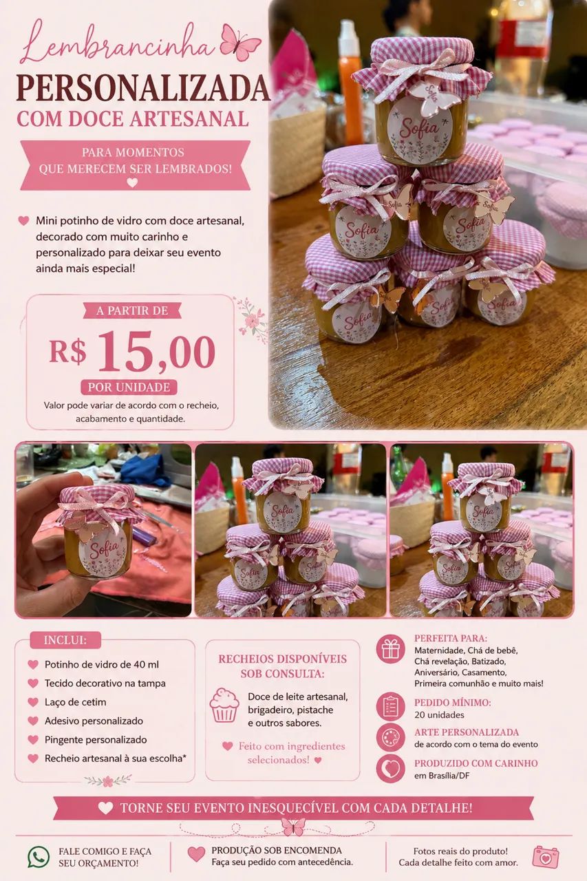 Lembrancinha Personalizada com Doce | Maternidade, Chá de Bebê e Festas - Foto 3