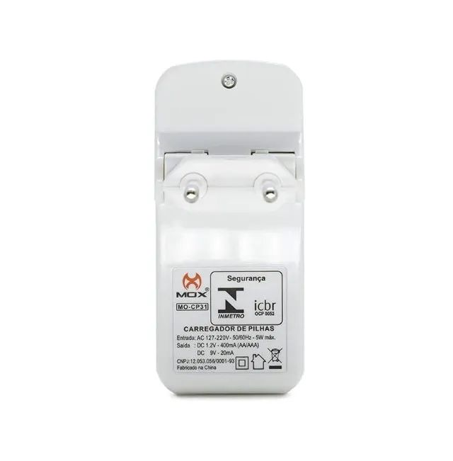 KIT Carregador de Pilha c/2 Pilhas AA 2600Mah Mox - Foto 5