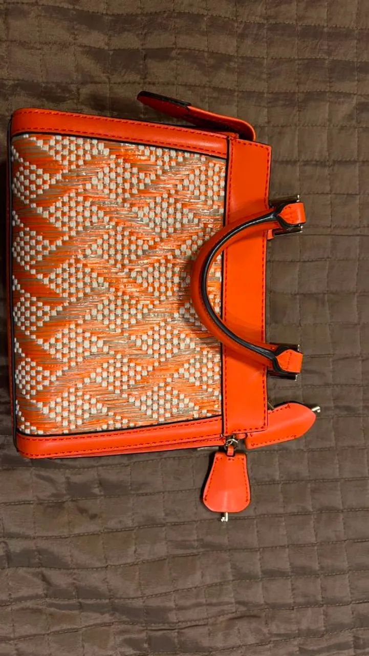 GUESS Katey Raffia Mini Satchel - Foto 2